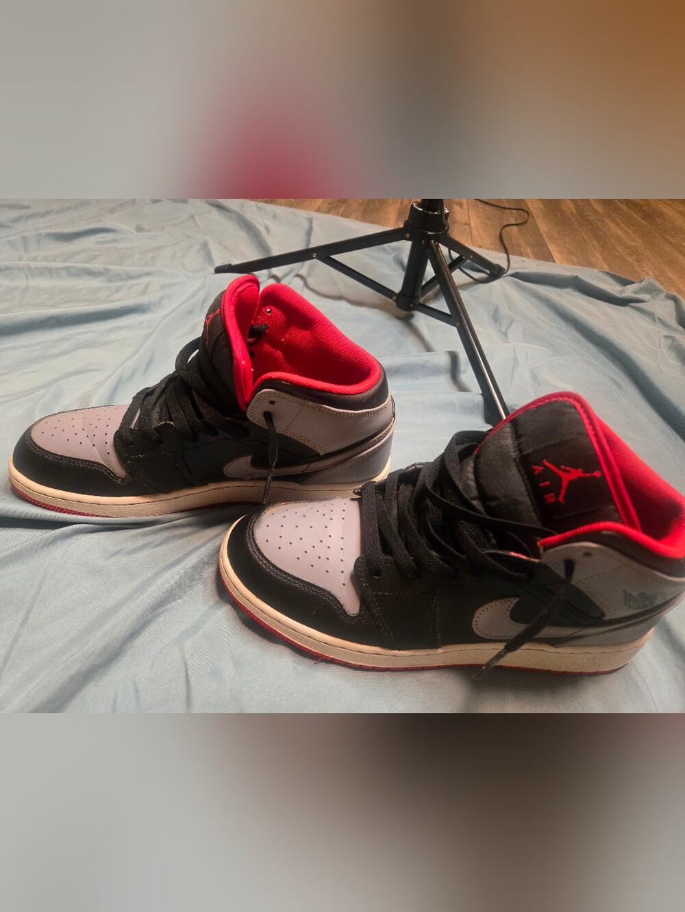 Nike Air Jordan 1 Mid Bred Shadow Worn From The Store To Parking Lot Then Never